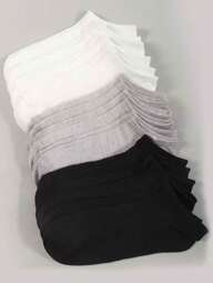 100 st/80 st/60 st enkla ankelstrumpor för män, presentstrumpor till mors dag. Mjuka, lätta, fullstorlek, lågt skurna ankelstrumpor, knähöga strumpor för dam och strumpor till mitten av vaden för män, lämpliga för sport, hem och fritid. Lämpliga för företag, lämpliga för alla män och kvinnor, knähöga strumpor och strumpor, svart, grå, vit 50 st/40 st/30 st/20 st/10 st/8 st/4 st/2 st