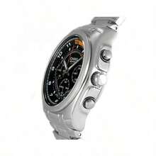 Casio 卡西欧男式经典石英模拟手表计时码表黑色表盘 EF-513D-1AVDR - 黑色 - 查看 3