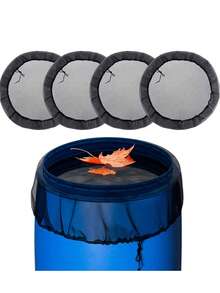 2pcs/Set 60cm Cleaning Supplies Outdoor Anti-Leaf Insect Net Cover Bucket Cover Rain Cover Water Tank Protection Cover Filter Screen Cover