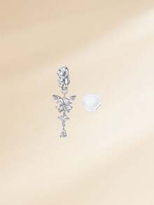1 buc. piercing fals pentru buric de tip clip-on cu fluture, din zirconiu cubic, stil funky, inel fals pentru ombligete pentru femei, piercing fals pentru buric, inel fals pentru ombligete - Inel fals pentru burtă cu fluture - Vizualizare 10