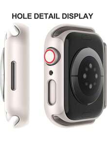 Protector de pantalla de vidrio templado + Carcasa rígida de PC compatible con Apple Watch Ultra/Series 10/9/8/7/SE - Todos los tamaños 38/40/41/42/44/45/49mm - Protección completa resistente a los arañazos