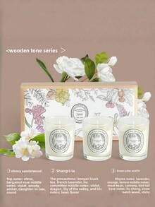 3个创意沙杯蜡烛盒，香薰蜡烛，采用天然大豆蜡制成，提供多种香型供您选择。纯天然植物香氛，花果香调，适用于婚礼装饰、瑜伽、冥想、放松身心以及纪念品。送女友、礼物、母亲节、女生、情人节礼物