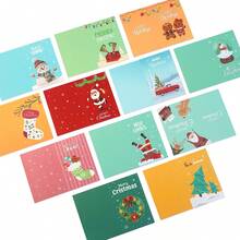 26-Piece Christmas Card Set - 12 Folded Cards (10x15cm) + 12 Red Envelopes + 2 Stickers,12 Unique Christmas Designs (Santa, Gingerbread, Boots, Snowmen & More), Cute Cartoon Greeting Cards For Festive Holidays, Birthday Gifts, Thank-You Notes & Party Invitations, Heartwarming Gifts For Family & Friends ,Perfect Winter Holiday Decor & Personalized Wishes - Multicolor - View 5