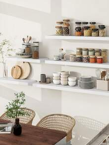 1PC Floating Shelves For Wall,Engineered Wood Shelves With Invisible Brackets For Living Room, Bedroom, Bathroom, Kitchen Decor And Storage