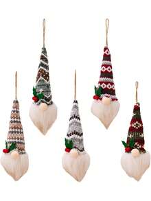 1pc Christmas Light Pendant Glowing Dwarf Doll Holiday Table Centerpieces Xmas Gnome Decoration Adorable Doll Pendant Elder Small Hanger Acrylic Household