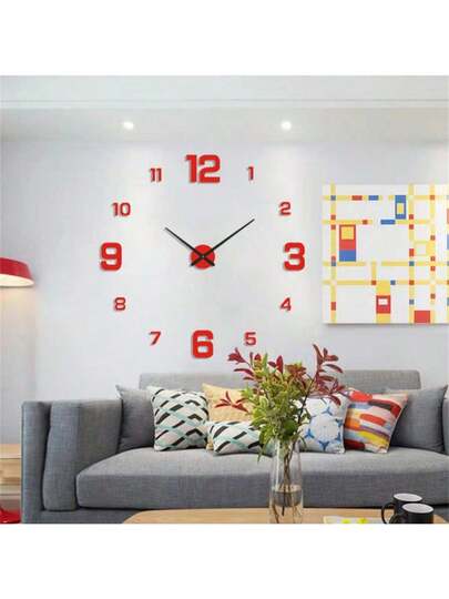 1PC Glow In The Dark Klok DIY Wand Creative Spiegel Surface ation Sticker Clock,This Is Relatively Small Delicate! view 5