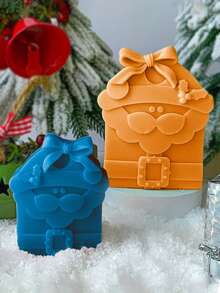 Christmas Gift Box, Teddy Bear, Christmas Tree, Santa Claus, Gingerbread Man 3D Silicone Mold, Candle Mold, Durable 3D Silicone Mold, Exquisite Structure Easy To Disassemble And Clean, Specially Designed For Batch Candle Production, Compatible With Plaster Sculptures And Creative Graffiti, Inspiring Unlimited Imagination And Creativity For DIY Enthusiasts, Supporting Repeated Batch Production Of Candles Home Decor Christmas Decorations Room Decor, Christmas Gifts