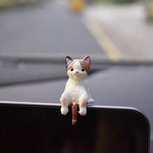 Cute Cat Computer Monitor/Car Dashboard Decor, Screen Frame Decoration For Office Desk, Comes With Adhesive (Damage Free)