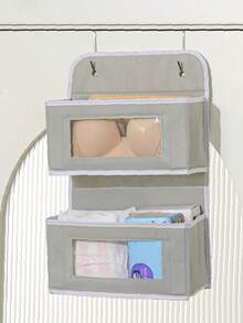 Over-The-Door Hanging Storage Organizer With Large Pockets - Durable Fabric, Ideal For Bedroom, Bathroom, Pantry - Space-Saving Design For Clothes, Towels, And More, Closet Organizers And Storage, Hanging Shelves,Perfect For Diapers, Toys, Snacks, Teen Essentials, Bath Organizer & Closet Storage - Grey - View 7