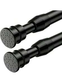 FEPK 1pc No-Drill Shower Curtain Rod, Multi-Functional Telescopic Rod, Thickened Spring Rod, Adjustable Length, Suitable For Bathroom, Kitchen, Wardrobe, Curtains, Drying Rack, Simple Bathroom Accessory Bathroom Accessories Bathroom Tools - Multicolor - View 2