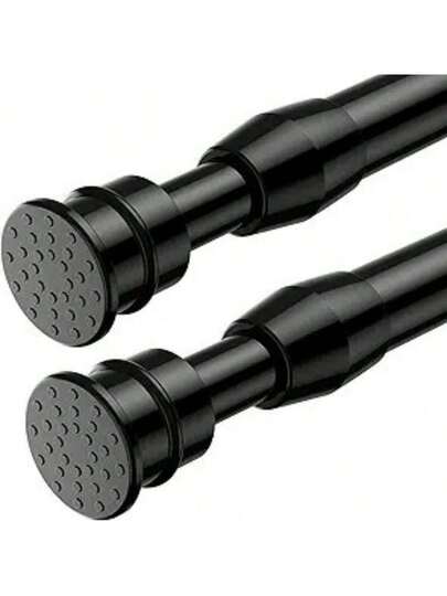 FEPK 1 pieza Barra de cortina de ducha sin taladro, barra telescópica multifuncional, barra de resorte reforzada, longitud ajustable, adecuada para baño, cocina, armario, cortinas, tendedero, accesorio de baño sencillo Accesorios de baño Herramientas de baño