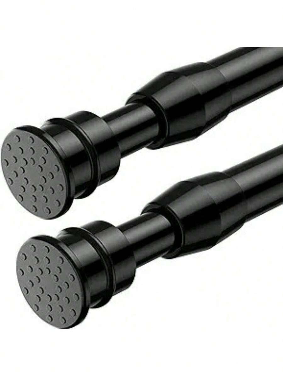 FEPK 1pc No-Drill Shower Curtain Rod, Multi-Functional Telescopic Rod, Thickened Spring Rod, Adjustable Length, Suitable For Bathroom, Kitchen, Wardrobe, Curtains, Drying Rack, Simple Bathroom Accessory Bathroom Accessories Bathroom Tools