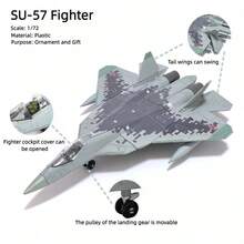 1pc F14, SU57, F22, B2, SU25, A10 Fighter Jet, Bomber Plane Model Figurine, Miniature Scale Model, Plastic Building Block Plane Model, Collectible Creative Gift, Suitable For 14+ Years Old, Christmas Gift