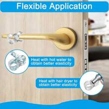 6pcs Door Knob Bumper Rings, Door Stopper Wall Protector, Shock Absorbing Quiet Cushion