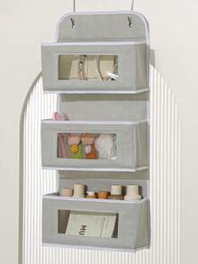 Over-The-Door Hanging Storage Organizer With Large Pockets - Durable Fabric, Ideal For Bedroom, Bathroom, Pantry - Space-Saving Design For Clothes, Towels, And More, Closet Organizers And Storage, Hanging Shelves,Perfect For Diapers, Toys, Snacks, Teen Essentials, Bath Organizer & Closet Storage - Grey - View 8