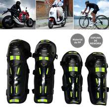 Adecuadas para motocicletas, patinetas y conducción todoterreno, estas rodilleras y coderas son resistentes al viento, abrigadas y anticaídas. Son aptas tanto para hombres como para mujeres y cuentan con un diseño reflectante para mayor  en tus salidas nocturnas. - AMARILLO FLUORESCENTE - Ver 1