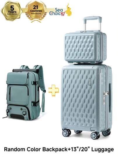 Juego de Maleta de Mano y Maleta Trolley Sea Choice de 2 Piezas, Maleta de Cabina con Mochila de Viaje de 35L