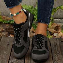 Womens Shoes Walking Classic Fashion Sneakers Casual Tennis Anti Slip - màu đen - Xem 10