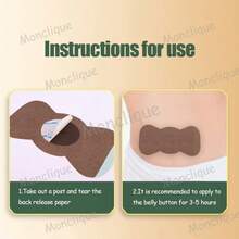 24pcs Self-Heating Herbal Hot Compress Patches, Full Body Use, Plant Extract, No Electricity Or Battery Needed, Women's Favorite Belly Patch, Warm & Breathable - Brown - View 5