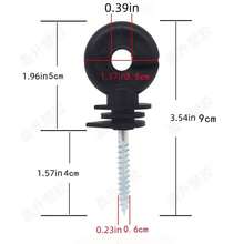20 Stücke selbstbohrende elektrische Zaunhalter für Holzpfosten (schwarz/rot) - inklusive Bohrerbuchse-Werkzeug | Geflügel, Garten Landwirtschaftsbedarf