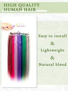 12-22 Inch Remy Human Hair I-Tip Extensions, Easy To Style, Cold Fusion No Shedding, Soft & Natural, Durable, Portable For Travel & Daily Styling - Multicolor - View 5