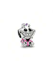 Disney 1pc Disney 100th Anniversary Enchanted Carriage Lab-Grown Rhinestone Charm Fits Bracelet Women 925 Silver Jewelry