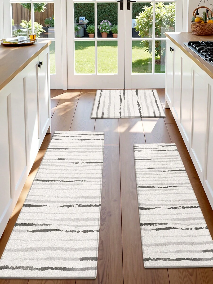 DAJIANG 1pc Thickened Velvet Anti-Slip Doormat, Comfortable Floor Mat, Hallway Carpet, Kitchen Mat, Machine Washable, Easy To Clean, Home Decor, Christmas Decoration Kitchen Rug
