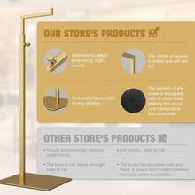 可调节高度展示架，外观优雅，不锈钢材质。可用作钱包展示架，以及帽子和珠宝架，适用于家居/精品店/桌面装饰零售店，易于安装/拆卸，防锈耐用。 - 彩色 - 查看 7