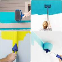 Rodillo de Pintura Antigoteo con Depósito – Kit para Pintar Paredes, Techos, Esquinas y Rincones sin Salpicaduras – Mango Extensible y Accesorios Incluidos - Multicolor - Ver 3