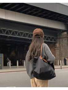70th Anniversary , Nylon Bag , Dumpling Bag , Handbag , Shoulder Bag , Tote Bag Commuter Women's Bag , Clutch Bag - 經典黑 - 查看 2