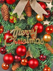 1pc 19.29inch Christmas Ornament Ball Hanging Decor, Realistic Pine Cone Creative Window Display Decoration Bow Vine Door Hanging, Suitable For Holiday Theme Living Room Bedroom Home Decor Christmas Decorations Room Decor Winter Christmas Decorations Home Christmas Gifts Christmas Decor - Multicolor - View 4