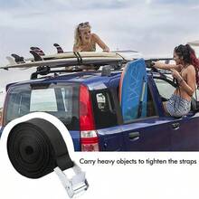 2 szt. Lina napinająca do samochodu, mocny pas z grzechotką, pasek mocujący do bagażu samochodowego, do ciężarówki, motocykla, roweru, łodzi