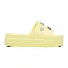 Cloud Flatform Platform Sandal In Candy Colors - Comfy & Cute Gringa Style With Simple Charms Casual Appliques Holidays - Yellow - View 3