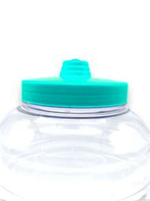 Barril vitrolero dispensador plástico 10 litros tapa colores eventos bebidas jarra agua jarro jugos fiestas reuniones práctico fácil servir refrescos autoservicio resistente - Transparente - Ver 4