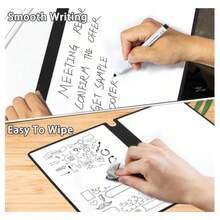 1pc A5 Reusable Sketchbook, White Drawing Board, PU Leather Waterproof & Durable Cover, Suitable For Outdoor Sketching, Office Meetings, Lectures, Note-Taking, Back To School