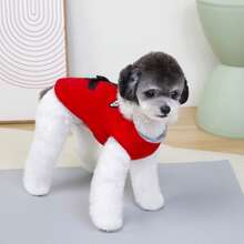 25 Mountaineering Style 4-Leg Pet Clothes Cotton Vest, Dog Clothes Animal Cotton Vest, New Cat Apparel, Animal Clothes, Thickened Floral Dog Padded Coat, Small Dog Clothes, Autumn/Winter New Thickened Vest, British Style Vest, Padded Coat - Green - View 9