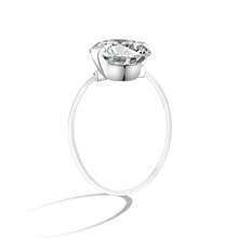 1-2ct Moissanite Engagement Ring For Women, D Color VVS1 Moissanite Round Cut Solitaire Ring, 925 Sterling Silver 18K White Gold Plated Invisible Setting Ring, With Certificate - Clear - View 3