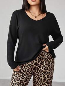 Fall And Winter Popular Plus Size Women's Long-Sleeved Pajamas Tops,, Cozy