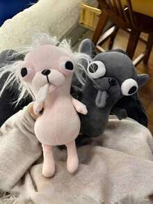 1pc Cute Ugly Chihuahua Plush Keychain, Plush Animal Keychain, Plush Puppy Keychain, Small Accessory, Bag Charm, Wristlet Keychain, Car Keychain, Keychain Lanyard, Keychain, Keychain Accessories, Keyring, Couples Keychain, Gift For Her, Gift For Boyfriend, Christmas Gift, Christmas Stocking Stuffer, Birthday Gift, Gift For Friends, Holiday Gift, Event Souvenir, Party Favor - Multicolor - View 3