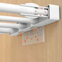 1 kệ chia tủ quần áo có thể mở rộng, không cần khoan, thích hợp cho ký túc xá, tủ, phòng tắm, giá để đồ nhà bếp - Nhiều màu - Xem 5