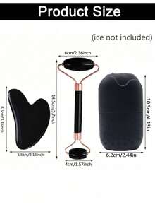 3件套冰按摩滚轮套装 - 面部清凉按摩滚轮套装，面部按摩工具，硅胶冰按摩滚轮，玫瑰石英滚轮按摩器配刮痧板，用于缓解面部和眼部浮肿，面部按摩器，轮廓塑形，护肤提亮，适用于眼部、颈部和面部，冰按摩滚轮模具 - 护肤工具。夏季冰按摩产品，办公用品，学习用品，旅行必备。 - 彩色 - 查看 8