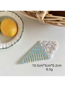 1pc梳子新款小众设计水果美发梳趣味冰淇淋汉堡醋酸梳可爱配色女士头梳秋冬发饰女士发饰适合日常使用、居家、学校、海边、度假、工作、通勤、派对、节日、生日礼物、返校季、百搭外出女孩、居家美容女士配饰礼物、美发套装、理发店美容旅行必备品、美发工具 - 彩色 - 查看 7