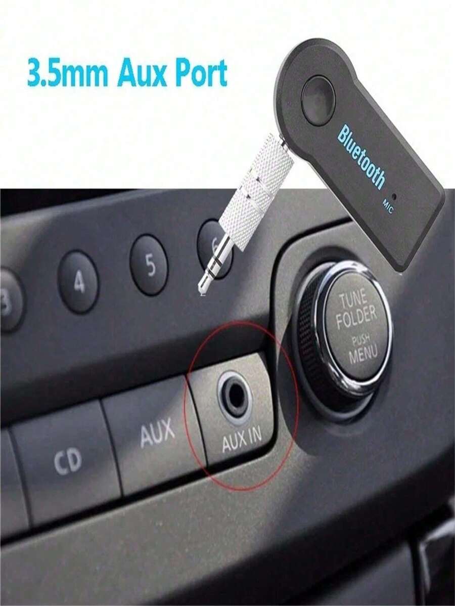 Bluetooth 5.0 Receiver, 3.5 Mm AUX Stereo Audio Transmitter With Built-In Microphone, Wireless Adapter For Car Speakers And Headphones, Christmas Gift/ Gift For Family