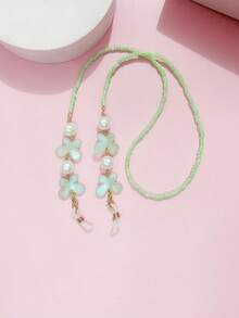 Fashionable Eyeglasses Chain, Butterfly & Faux Pearl Decor Colorful Versatile Eyeglass Strap - Multicolor - View 3