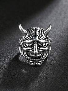 Hợp kim nhẫn trang trí quái vật dành cho nam giới thời trang và được ưa chuộng cho kỳ nghỉ và để có vẻ ngoài sành điệu - Màu Bạc Cổ - Xem 1