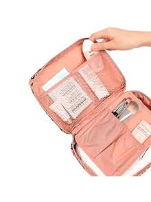 Toiletry Bag Organizer Travel Suitcase Makeup Object Feminine Bag With Divider - Pink - View 2