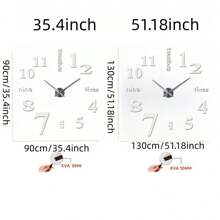 16 Inches/36 Inches/47 Inches Modern Design Large Wall Clock 3D/2D DIY Quartz Clocks Fashion Watches Acrylic Mirror Stickers Living Room Home Decor Horloge Mirror Numbers Stickers For Living Room Office Decorations Gift Gifts Birthday Graduation Room Decor Digital Clock Alarm Clock Bedroom Decor Dormitory Decor Back To School School Decor School Surprise School Supplies