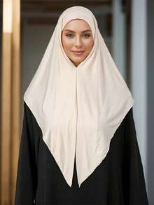 1 pieza Diadema versátil de unicolor para mujer, pañuelo para la cabeza simple, pañuelo musulmán transpirable para protección solar, hiyab de viscosa ligero adecuado para turbante diario