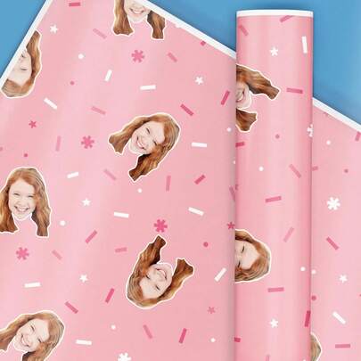 1 buc. Hârtie de împachetat cadou cu model personalizat al feței, hârtie de împachetat cadou cu design personalizat al feței, hârtie de împachetat cadou roz, inspirată de noua melodie a trupei Mars and Rose, "Apateu", hârtie de împachetat APT pentru prieteni, ideală pentru Crăciun, petreceri, cadouri pentru ea/el, iubit, prietenă, cel mai bun prieten, potrivită pentru Crăciun, Ziua Îndrăgostiților, ziua de naștere, aniversare, ceremonie de absolvire și multe altele.