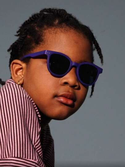 1pc Round Frame Tpee Material Children Fashion Glasses For Kids 3-14 Years Old